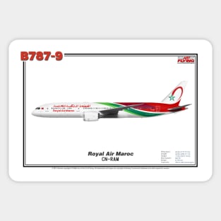 Boeing B787-9 - Royal Air Maroc (Art Print) Sticker